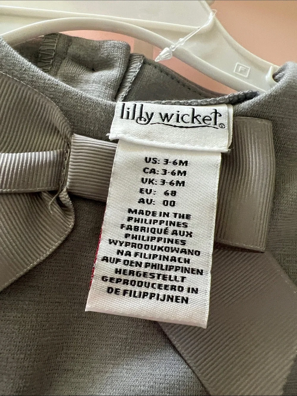 Lilly Wickeds Gray Bow Polka Dot Girls' Matching Set